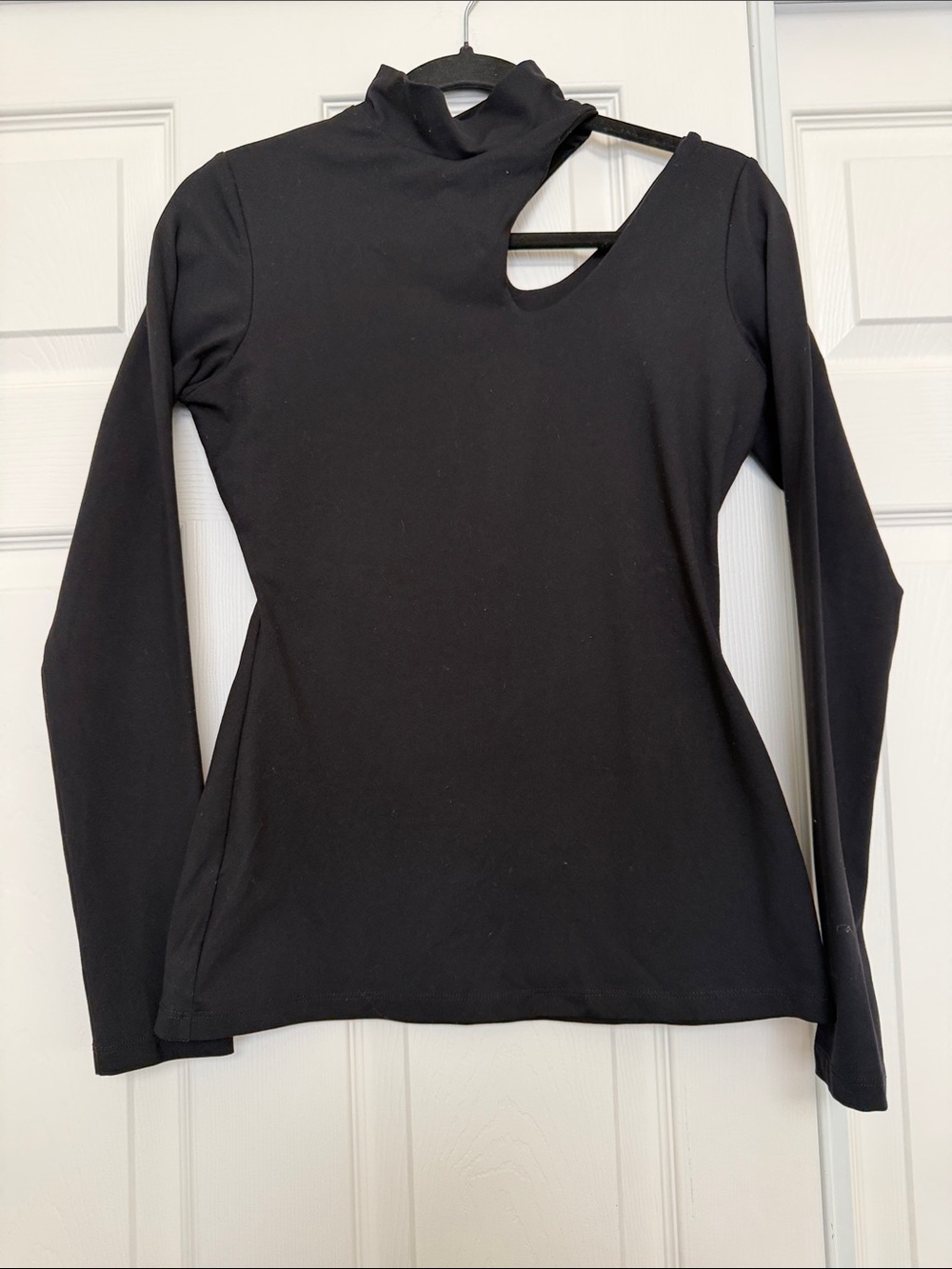 Susana Mónaco Black Asymmetric Cutout Long Sleeve Top - Women
